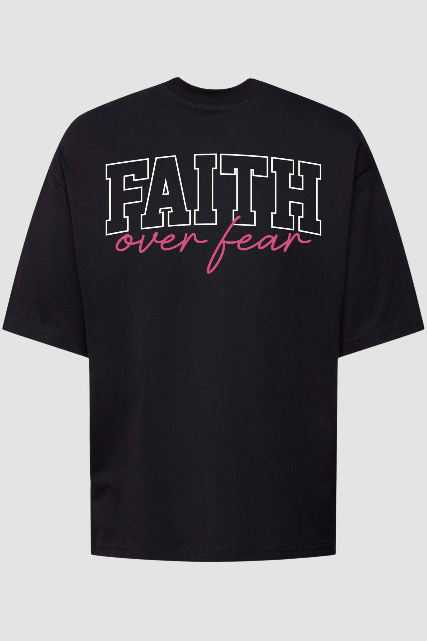 Oversized - Faith Over Fear [071] Oversized - Faith Over Fear GodTier P Preto Masculino