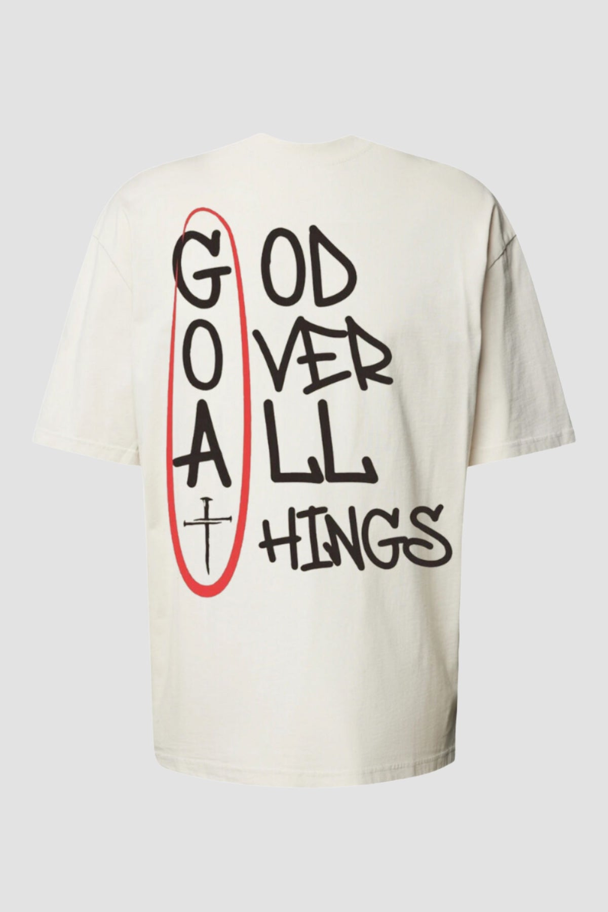 Oversized - G.O.A.T [003] - Camiseta Oversized - G.O.A.T (God Over All Things) God Tier P Off-White Masculino