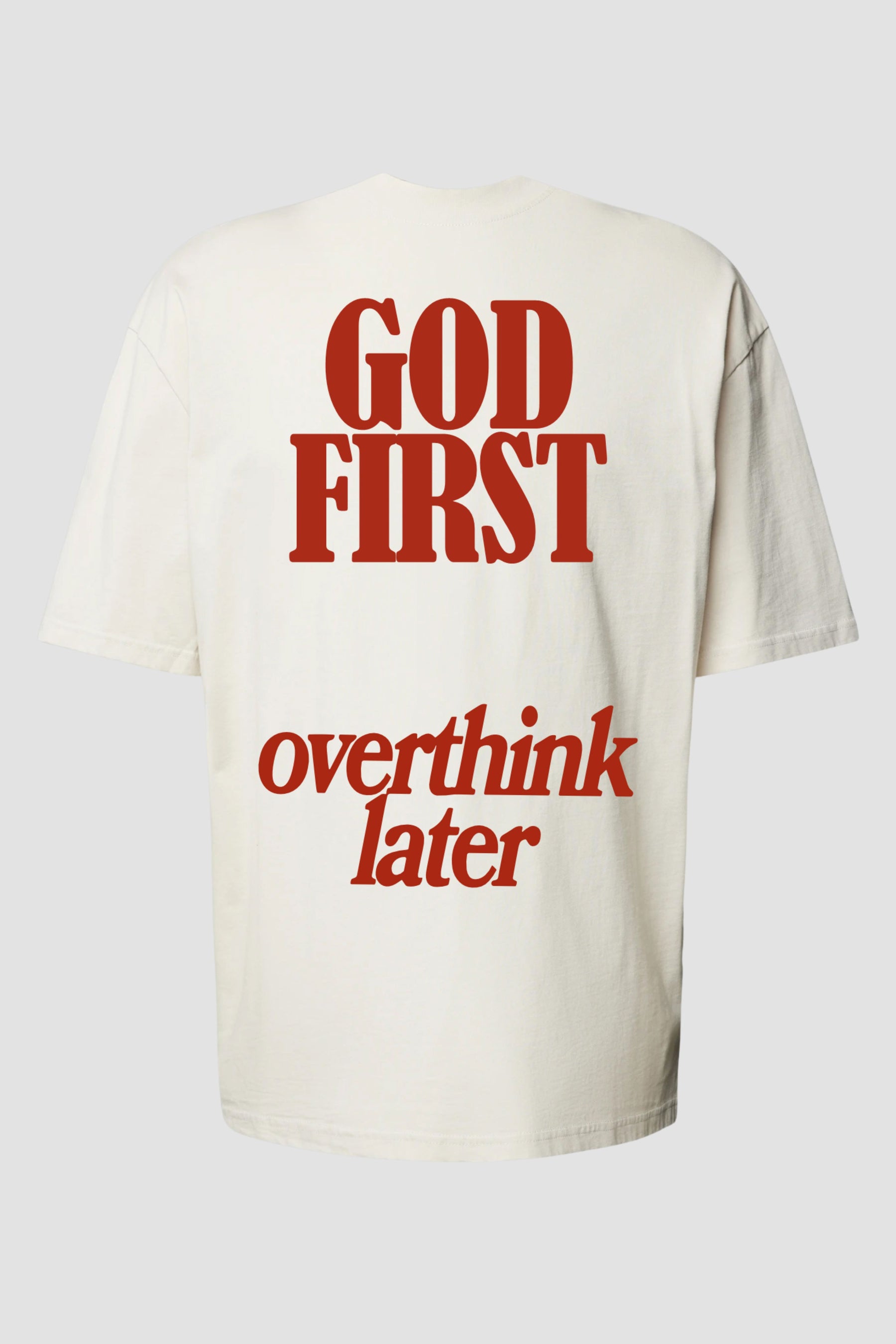 Oversized - God First Overthink Later [074] Oversized - God First Overthink Later GodTier P Off-White Masculino