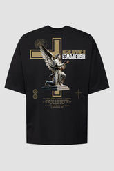 Oversized - Higher Power [003] - Camiseta Oversized - G.O.A.T (God Over All Things) God Tier P Preto Masculino