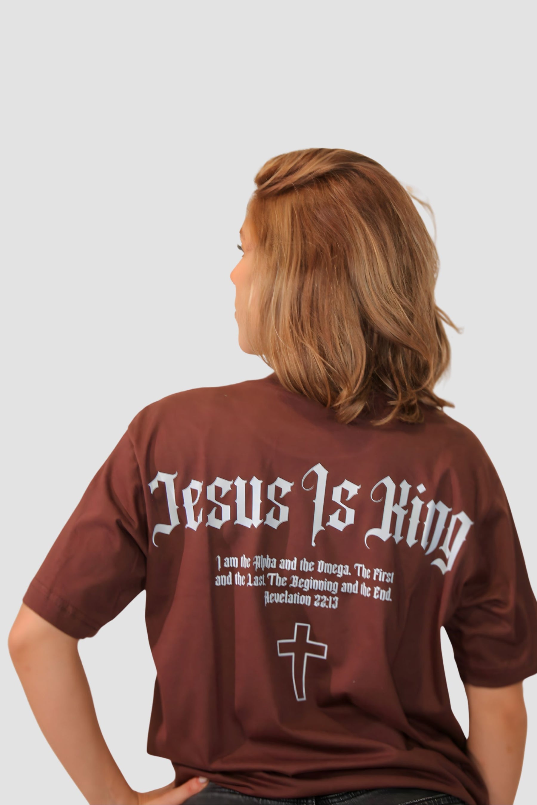 Oversized - Jesus Is King [003] - Camiseta Oversized - G.O.A.T (God Over All Things) God Tier 