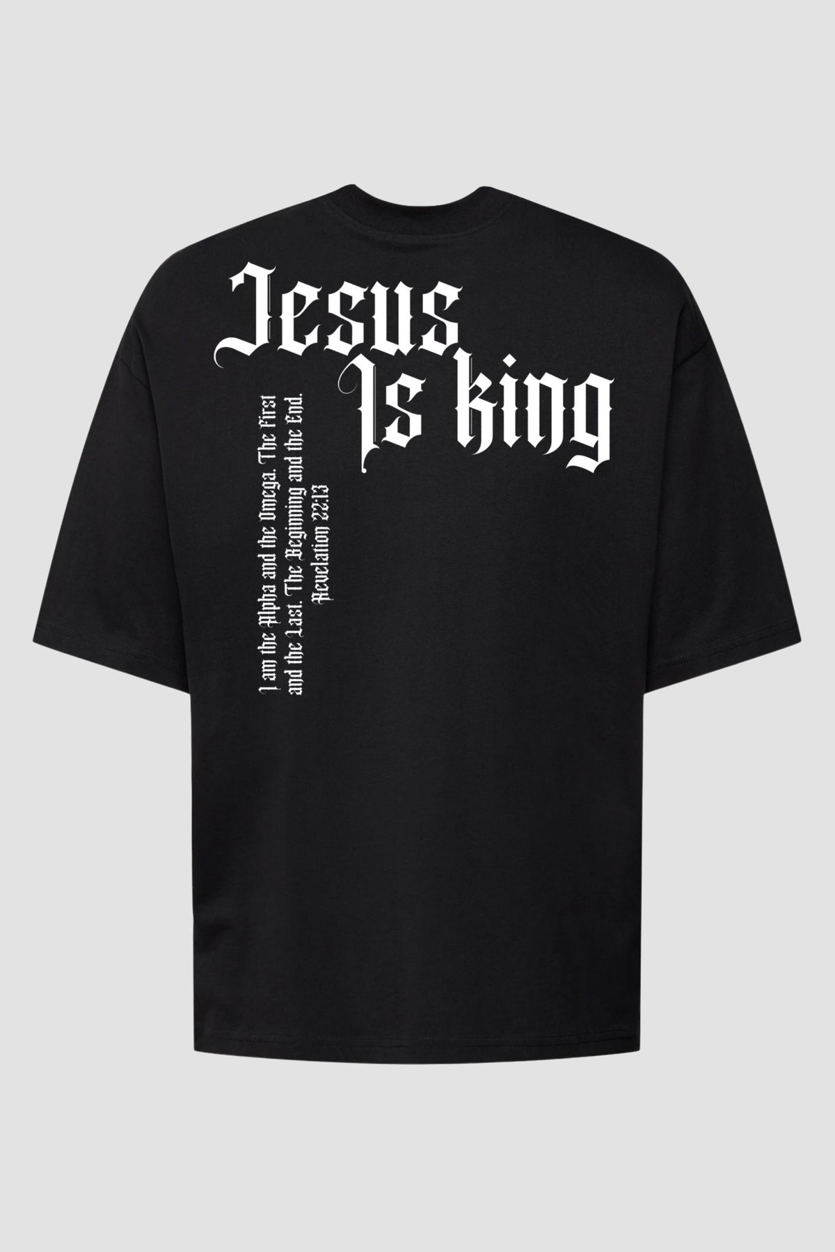 Oversized - Jesus Is King [003] - Camiseta Oversized - G.O.A.T (God Over All Things) God Tier P Preto Masculino