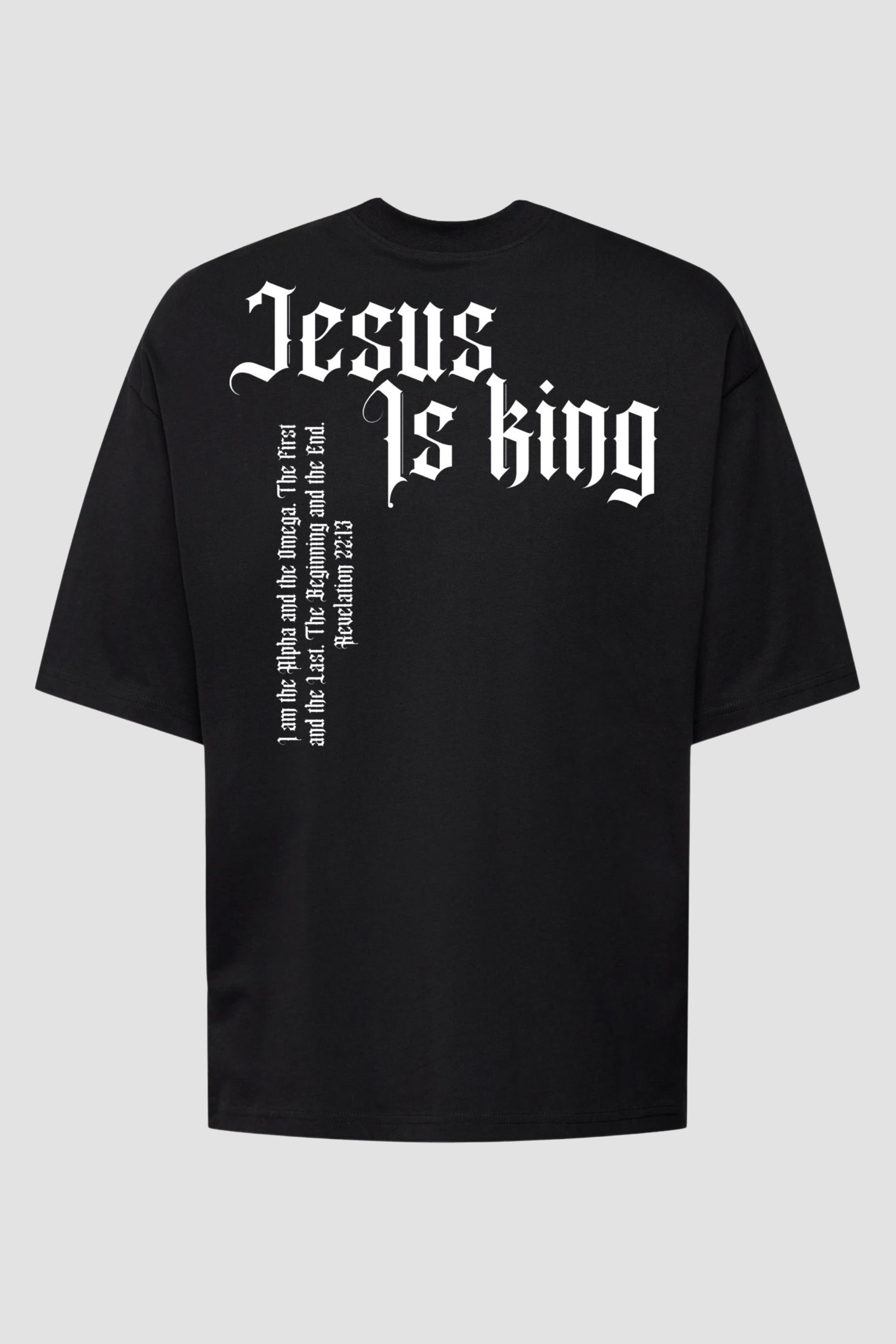 Oversized - Jesus Is King [003] - Camiseta Oversized - G.O.A.T (God Over All Things) God Tier P Preto Masculino