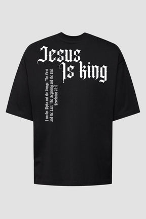 Oversized - Jesus Is King [003] - Camiseta Oversized - G.O.A.T (God Over All Things) God Tier P Preto Masculino