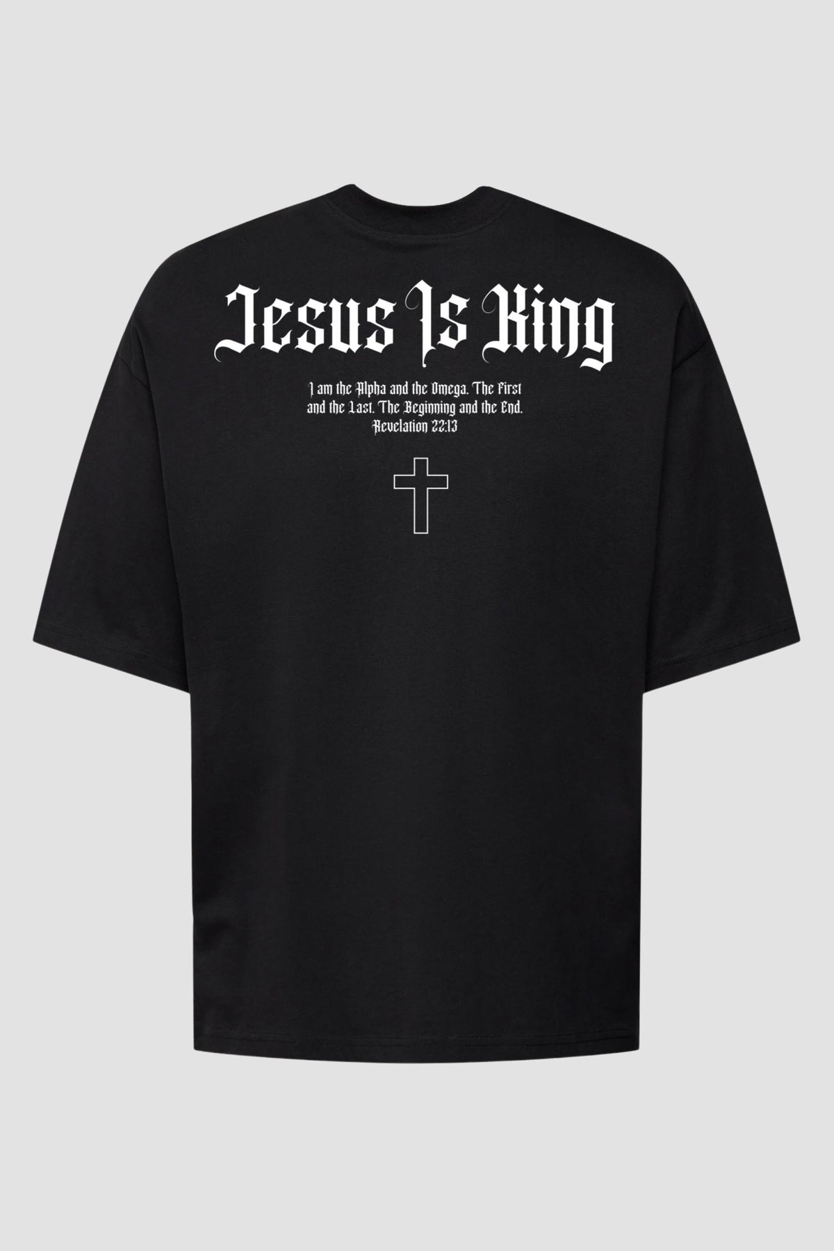 Oversized - Jesus Is King [003] - Camiseta Oversized - G.O.A.T (God Over All Things) God Tier P Preto Masculino