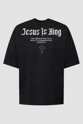 Oversized - Jesus Is King [003] - Camiseta Oversized - G.O.A.T (God Over All Things) God Tier P Preto Masculino