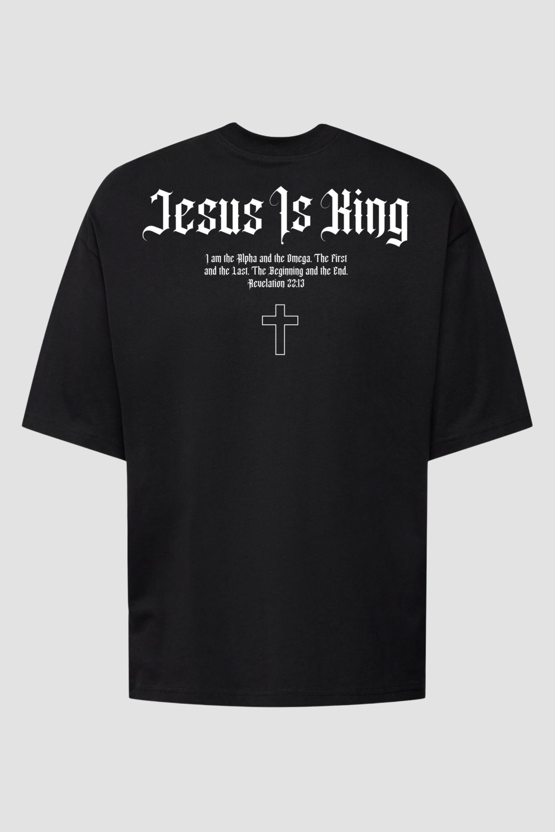 Oversized - Jesus Is King [003] - Camiseta Oversized - G.O.A.T (God Over All Things) God Tier P Preto Masculino