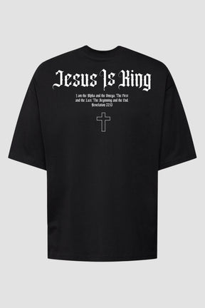 Oversized - Jesus Is King [003] - Camiseta Oversized - G.O.A.T (God Over All Things) God Tier P Preto Masculino