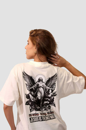Oversized - Jesus Is the Only Way [003] - Camiseta Oversized - G.O.A.T (God Over All Things) God Tier 