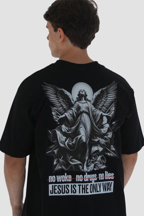 Oversized - Jesus Is the Only Way [003] - Camiseta Oversized - G.O.A.T (God Over All Things) God Tier 