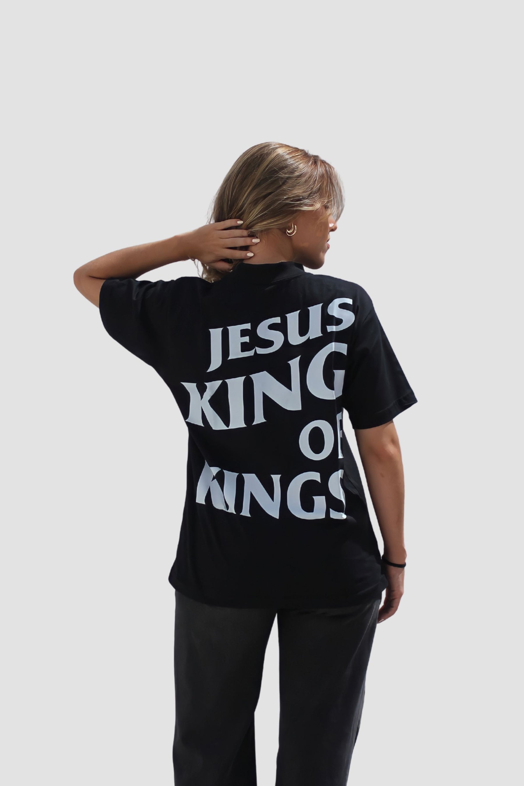 Oversized - Jesus King of Kings [003] - Camiseta Oversized - G.O.A.T (God Over All Things) God Tier 