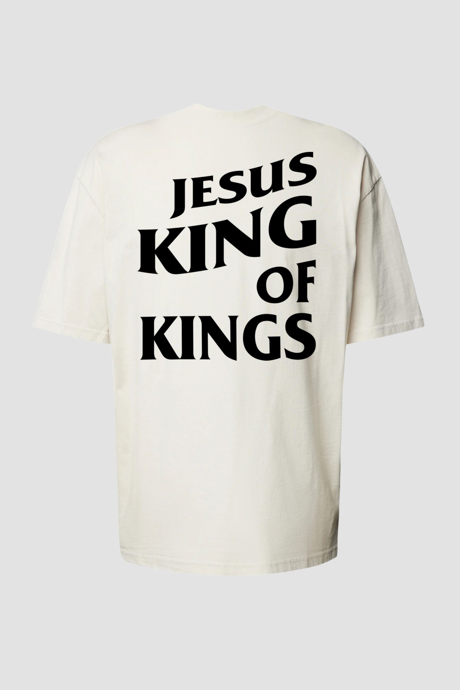 Oversized - Jesus King of Kings [003] - Camiseta Oversized - G.O.A.T (God Over All Things) God Tier P Off-White Masculino
