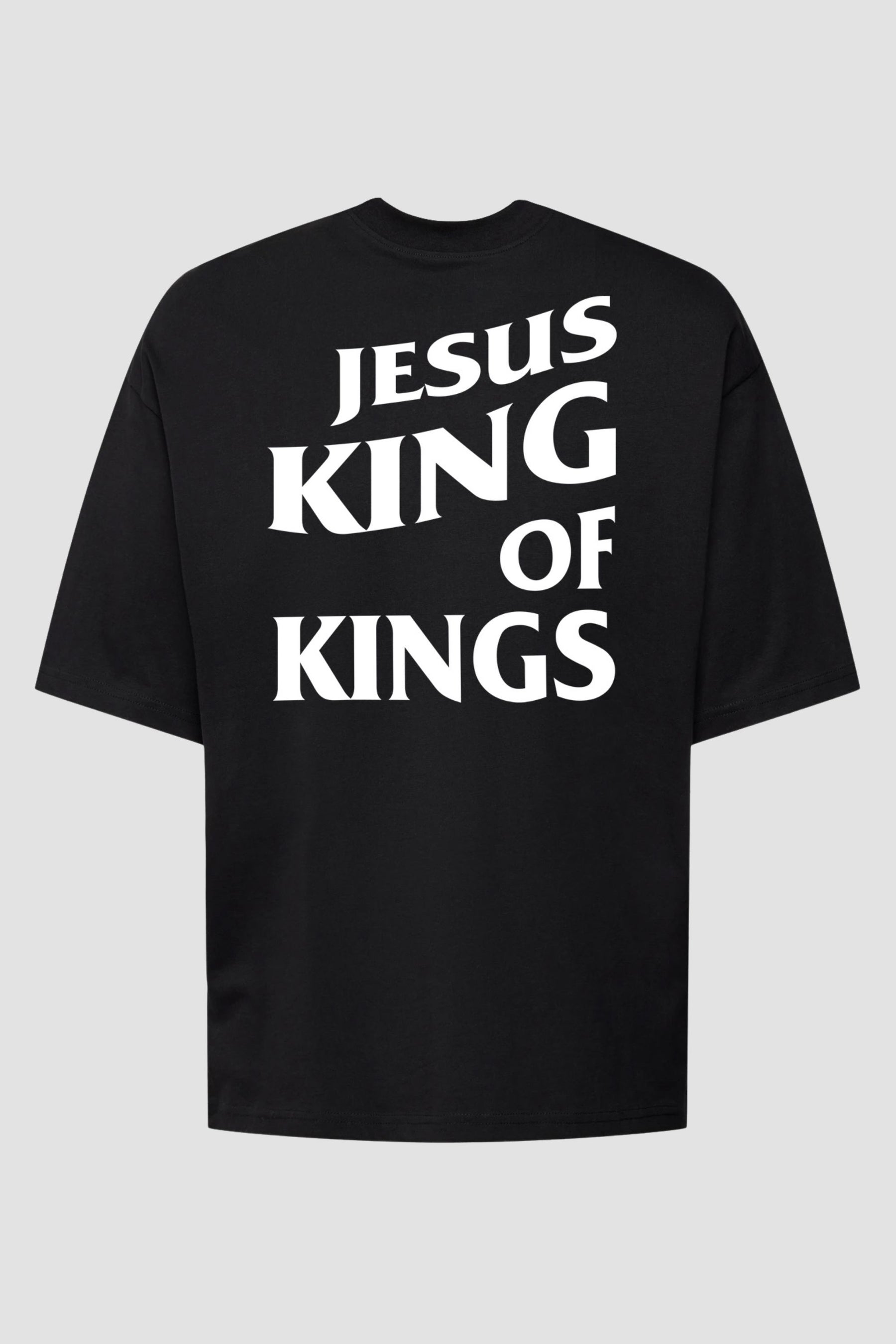 Oversized - Jesus King of Kings [003] - Camiseta Oversized - G.O.A.T (God Over All Things) God Tier P Preto Masculino