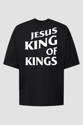 Oversized - Jesus King of Kings [003] - Camiseta Oversized - G.O.A.T (God Over All Things) God Tier P Preto Masculino