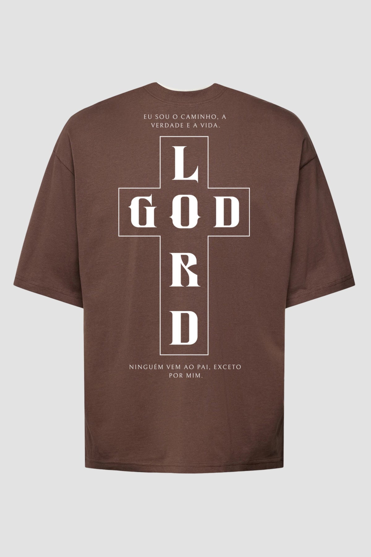 Oversized - Lord/God [003] - Camiseta Oversized - G.O.A.T (God Over All Things) God Tier P Chocolate Masculino