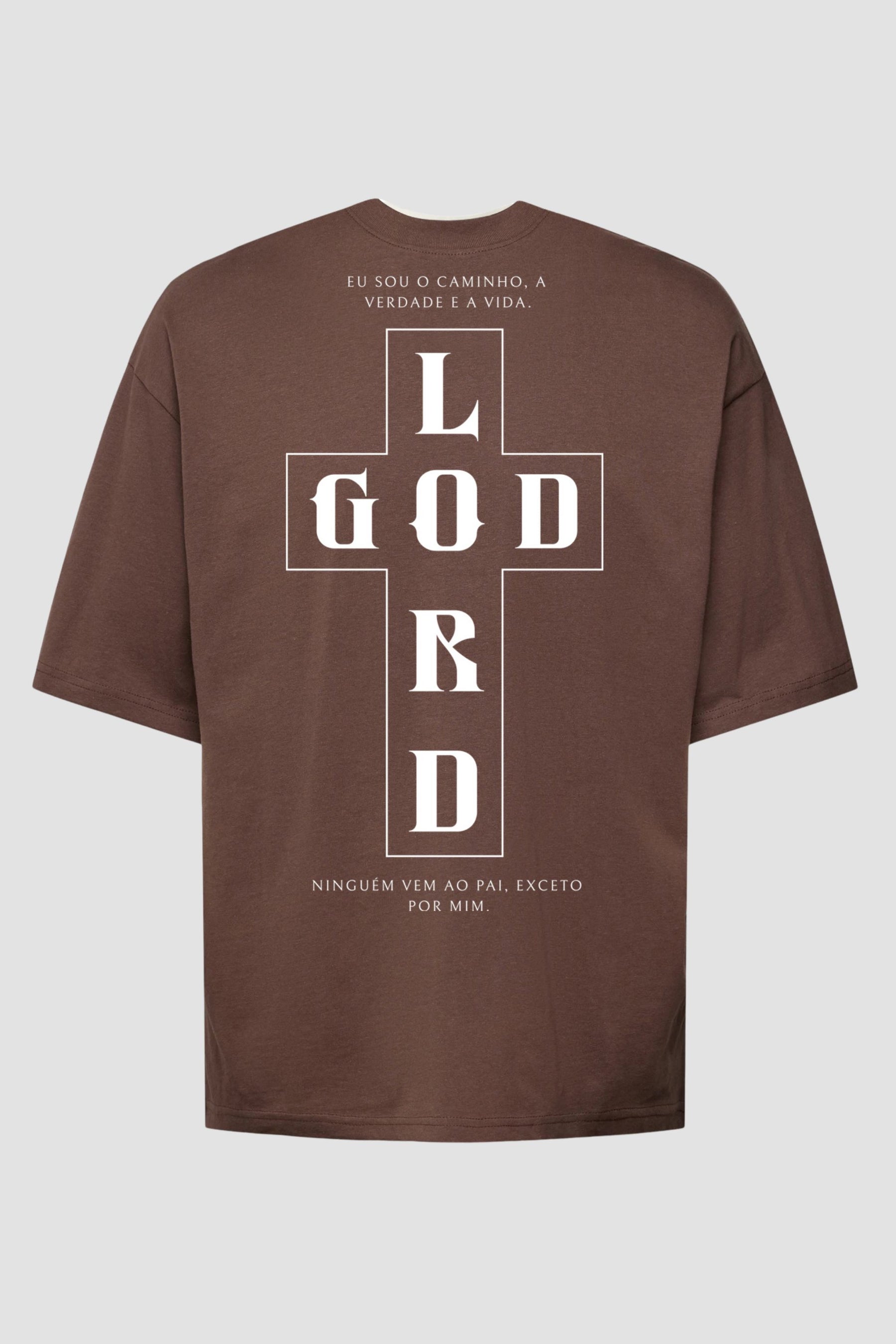 Oversized - Lord/God [003] - Camiseta Oversized - G.O.A.T (God Over All Things) God Tier P Chocolate Masculino