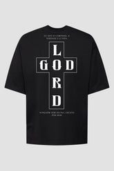 Oversized - Lord/God [003] - Camiseta Oversized - G.O.A.T (God Over All Things) God Tier P Preto Masculino