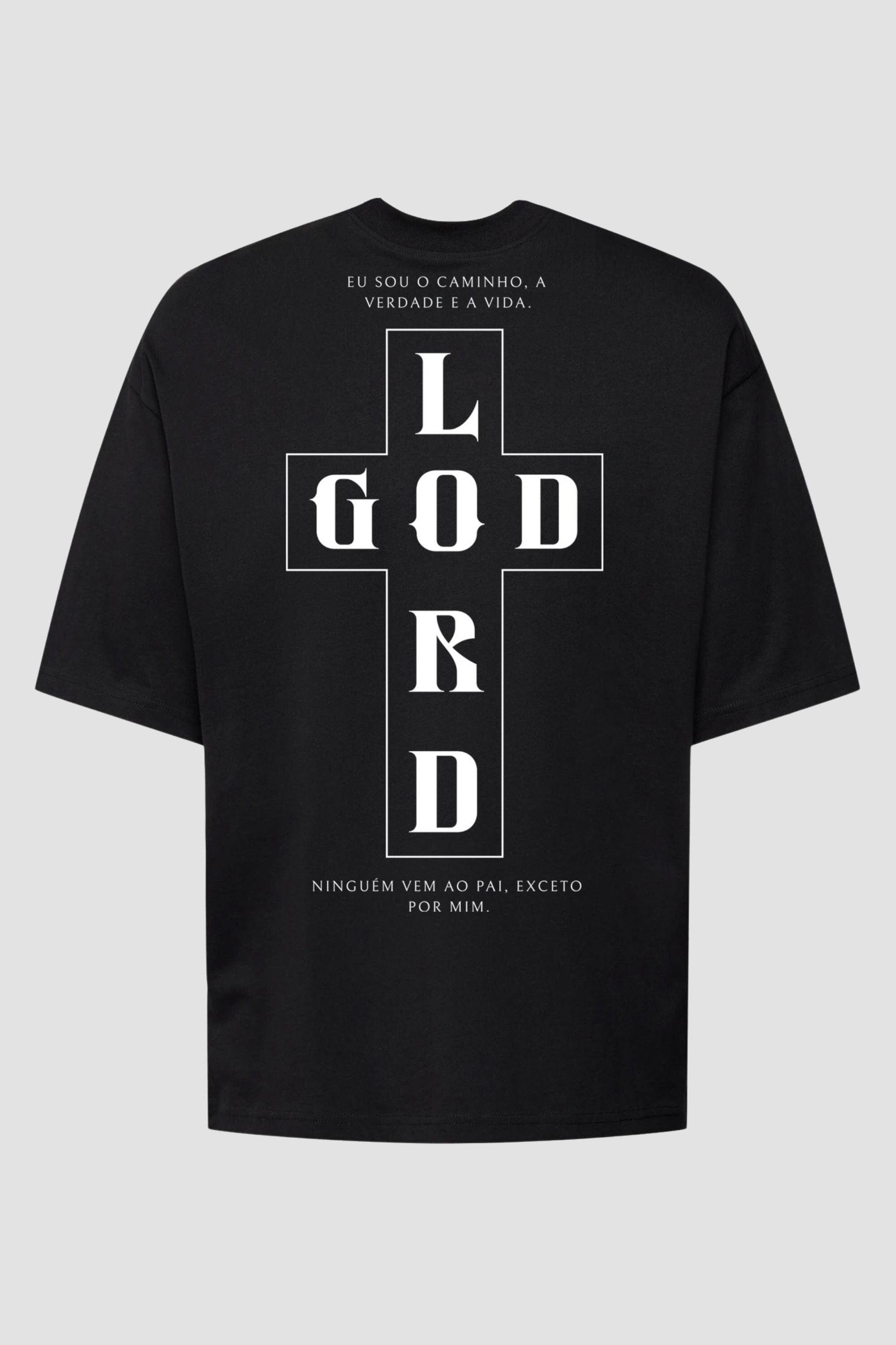 Oversized - Lord/God [003] - Camiseta Oversized - G.O.A.T (God Over All Things) God Tier P Preto Masculino