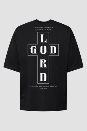 Oversized - Lord/God [003] - Camiseta Oversized - G.O.A.T (God Over All Things) God Tier P Preto Masculino