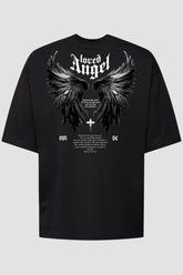 Oversized - Loved Angel [003] - Camiseta Oversized - G.O.A.T (God Over All Things) God Tier P Preto Masculino