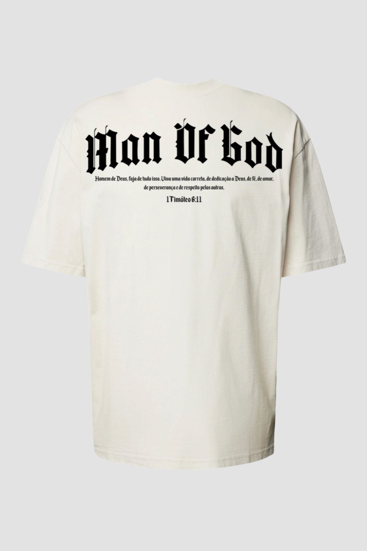 Oversized - Man Of God [003] - Camiseta Oversized - G.O.A.T (God Over All Things) God Tier P Off-White Masculino