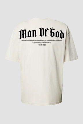 Oversized - Man Of God [003] - Camiseta Oversized - G.O.A.T (God Over All Things) God Tier P Off-White Masculino
