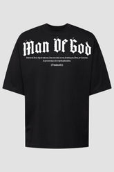 Oversized - Man Of God [003] - Camiseta Oversized - G.O.A.T (God Over All Things) God Tier P Preto Masculino