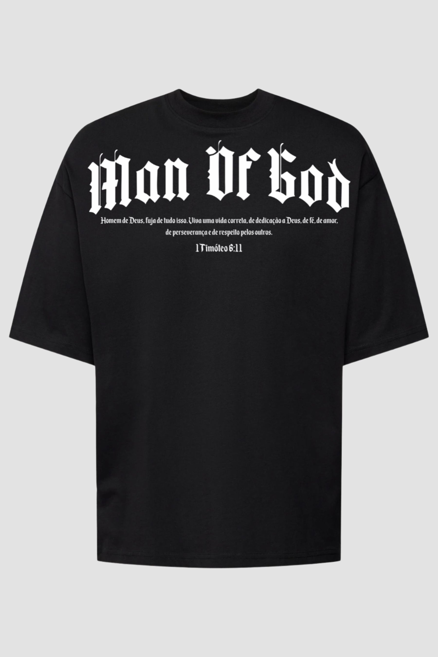 Oversized - Man Of God [003] - Camiseta Oversized - G.O.A.T (God Over All Things) God Tier P Preto Masculino