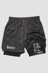 SHORTS DRY-FIT COMPRESSÃO 2 EM 1 - G.O.A.T (com bolso) [04] - Shorts Compressão - G.O.A.T God Tier P 
