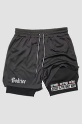 SHORTS DRY-FIT COMPRESSÃO 2 EM 1 - NO WOKE (com bolso) [03] - Shorts Compressão - No Woke God Tier P 