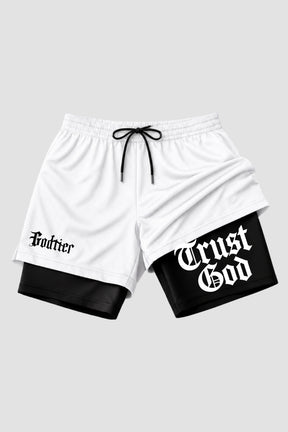 SHORTS DRY-FIT COMPRESSÃO 2 EM 1 - Trust God (com bolso interno)